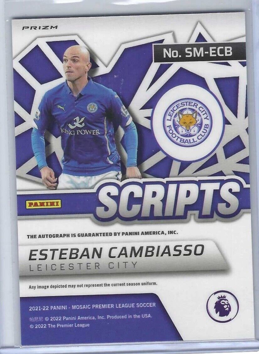 ESTEBAN CAMBIASSO 2021-22 PANINI MOSAIC SILVER PRIZM SCRIPTS AUTO #SM-ECB