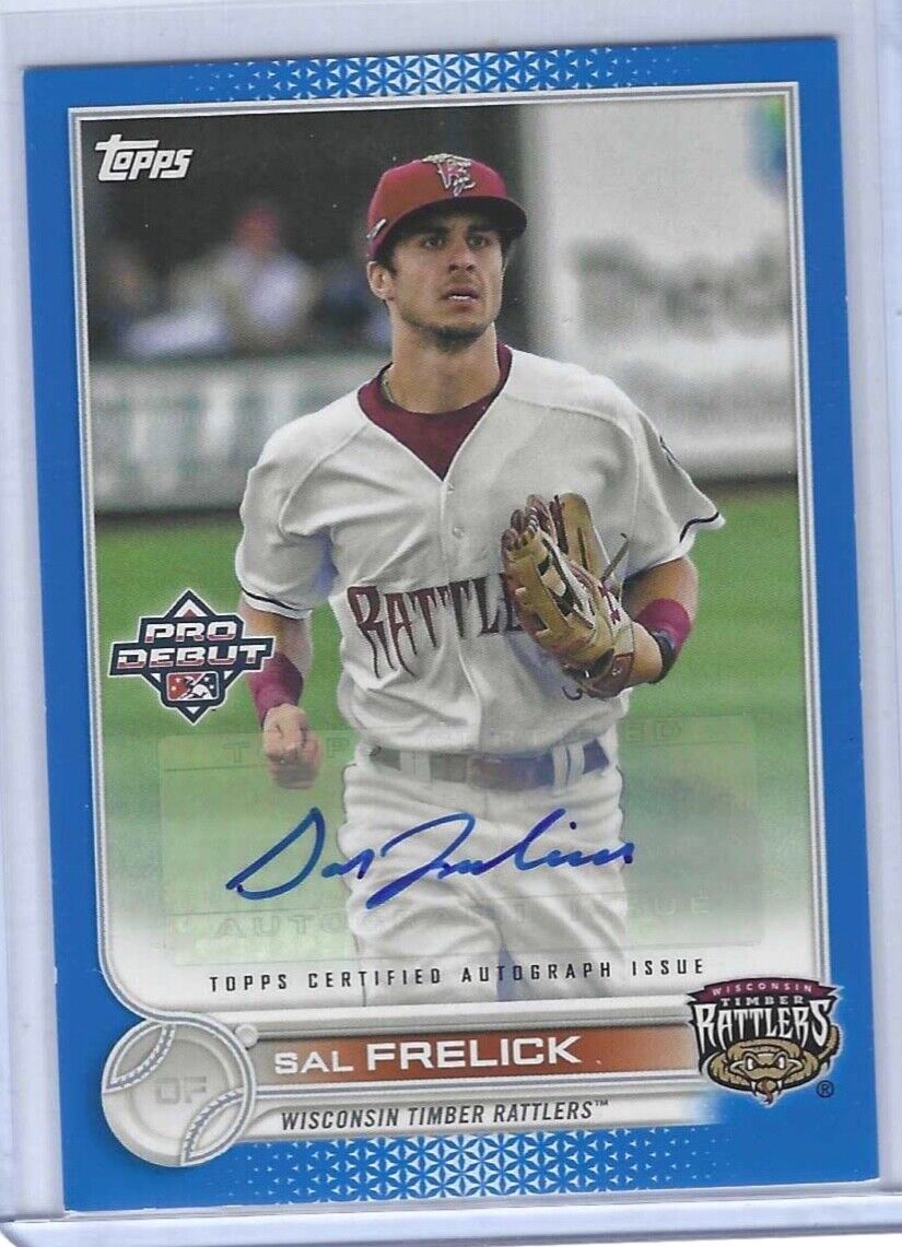 SAL FRELICK 2022 TOPPS PRO DEBUT BLUE PROSPECT AUTO #D 070/150