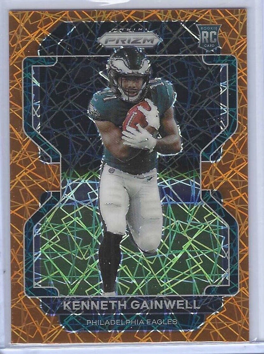 KENNETH GAINWELL 2021 PANINI PRIZM ORANGE LAZER PRIZM ROOKIE RC #369