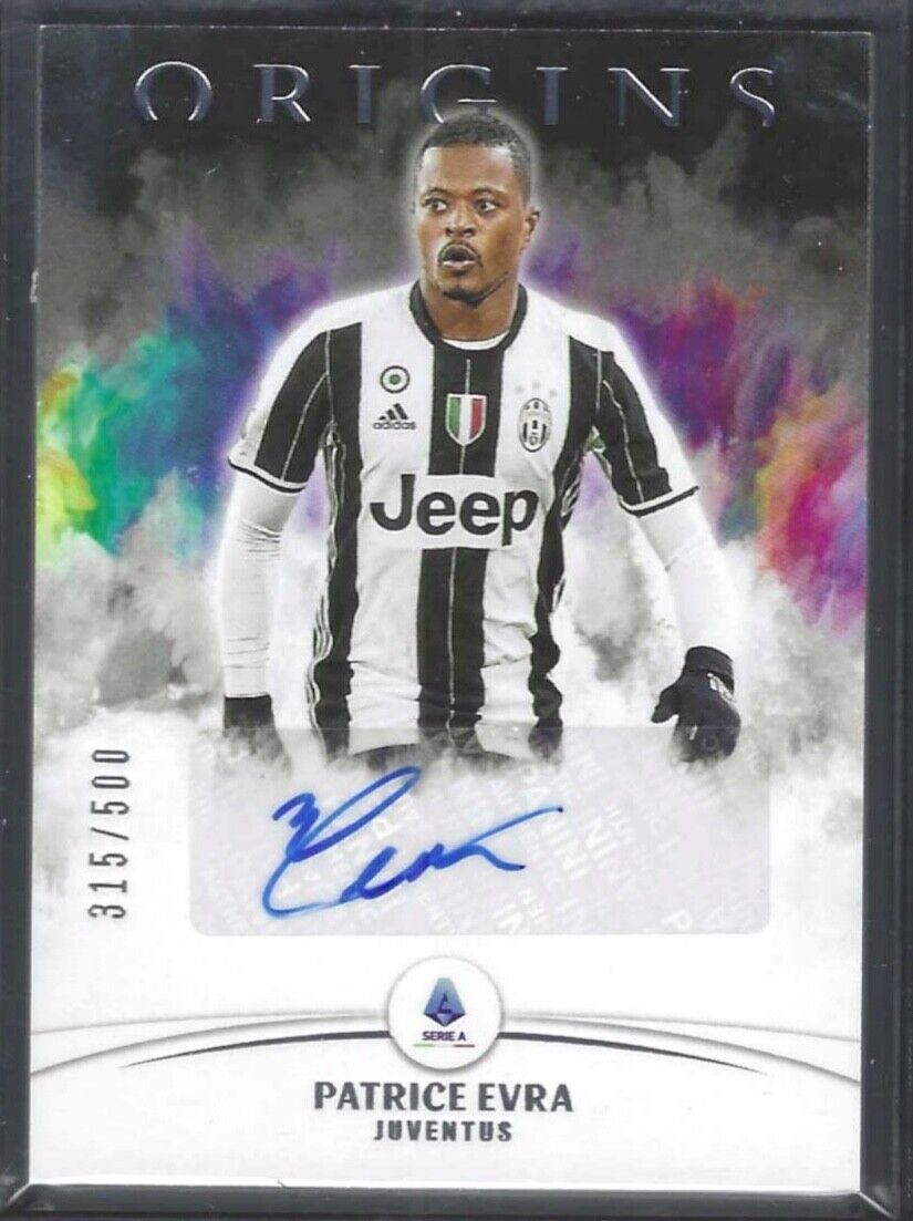 PATRICE EVRA 2021-22 PANINI CHRONICLES ORIGINS AUTO #D 315/500