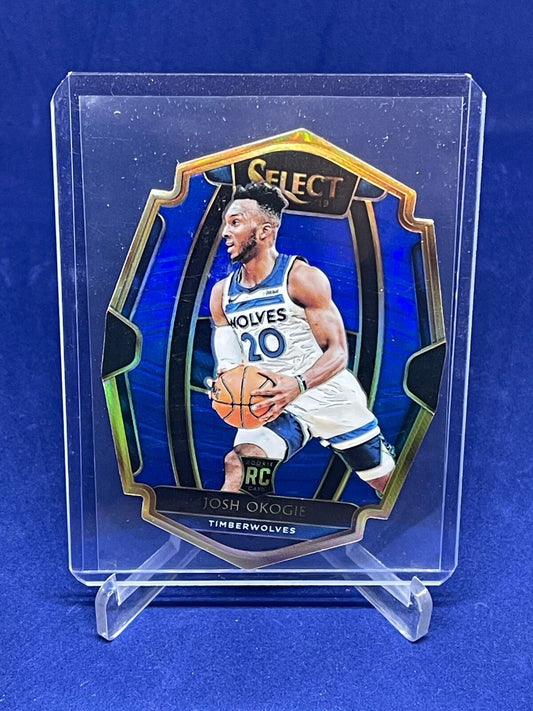 JOSH OKOGIE 2018-19 PANINI SELECT PREMIER LEVEL DIE CUT BLUE PRIZM RC #D 72/249