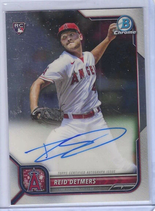 REID DETMERS 2022 BOWMAN CHROME ROOKIE ON CARD AUTO RC #CRA-RD