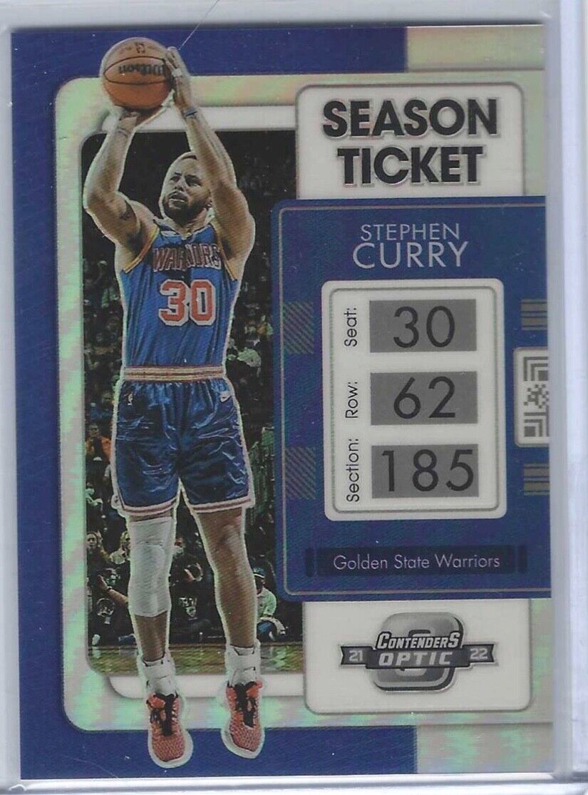 STEPHEN CURRY 2021-22 PANINI OPTIC CONTENDERS SILVER PRIZM HOLO #20