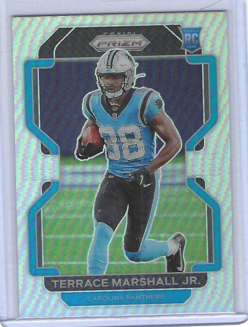 TERRACE MARSHALL JR 2021 PANINI PRIZM VARIATION SILVER PRIZM ROOKIE RC #V-348