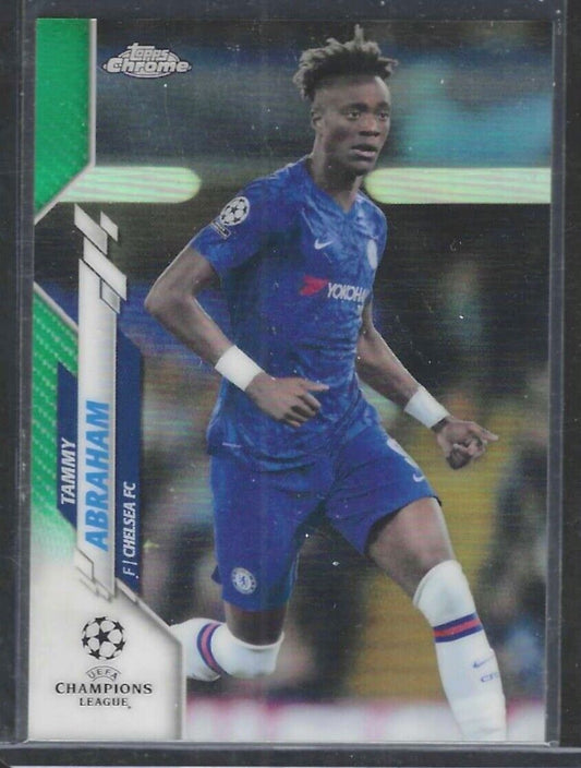 TAMMY ABRAHAM 2019-20 TOPPS CHROME UEFA GREEN REFRACTOR RC #D 80/99