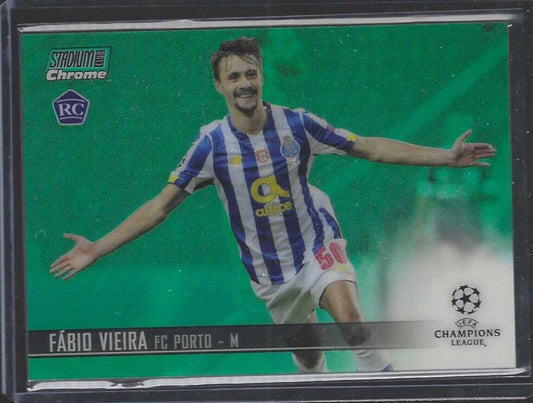 FABIO VIEIRA 2021-22 TOPPS STADIUM CLUB CHROME GREEN REFRACTOR RC #D 85/99
