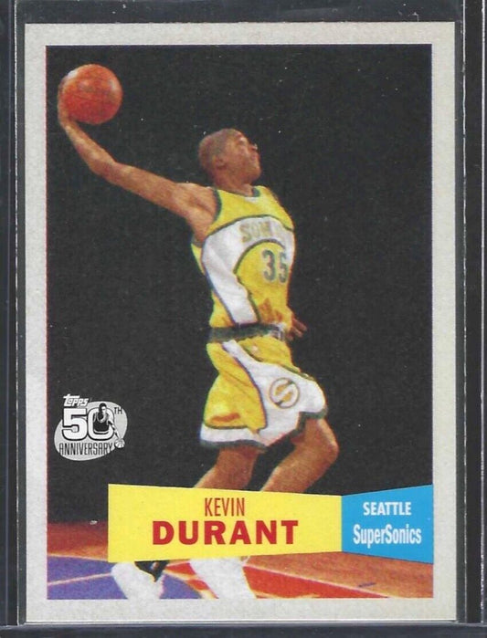 KEVIN DURANT 2006-07 TOPPS 50TH ANNIVERSARY THROWBACK ROOKIE RC #112
