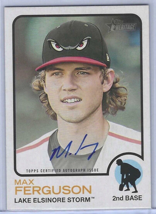 MAX FERGUSON 2022 TOPPS HERITAGE MINOR LEAGUE PROSPECT REAL ONE AUTO #ROA-MF