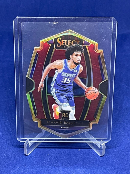 MARVIN BAGLEY III 2018-19 SELECT PREMIER LEVEL DIE CUT RED PRIZM RC #D 142/175