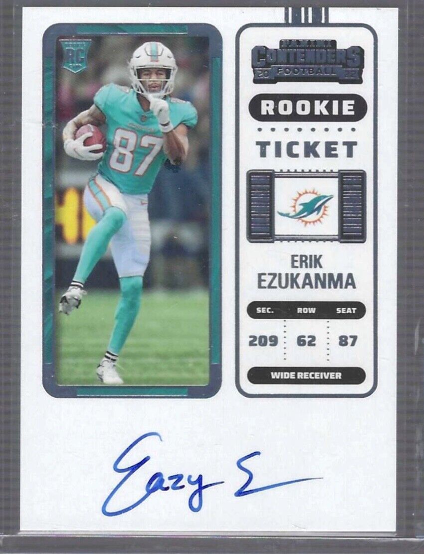 ERIK EZUKANMA 2022 PANINI CONTENDERS ROOKIE TICKET ON CARD AUTO RC #125