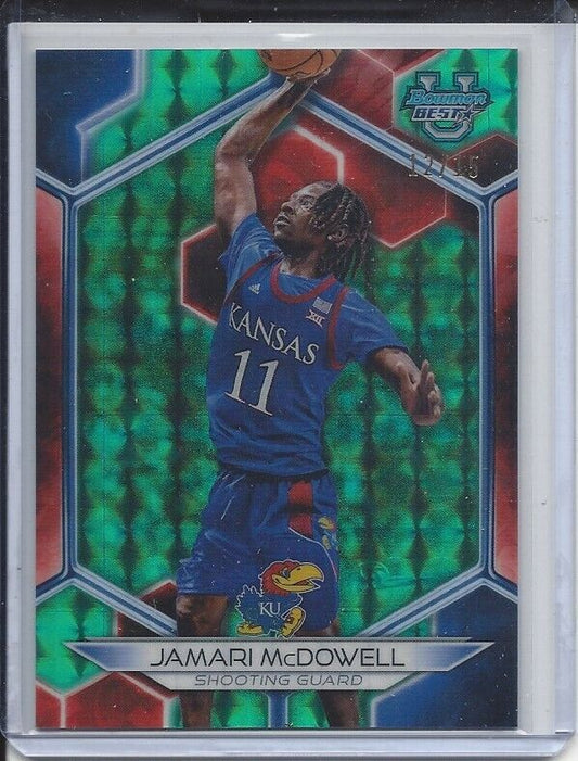 JAMARI MCDOWELL 2023 BOWMANS BEST TEAL GEOMETRIC REFRACTOR KANSAS #D 12/15