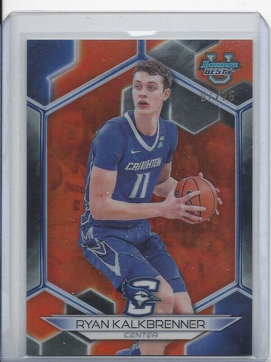 RYAN KALKBRENNER 2023 BOWMANS BEST ORANGE CREIGHTON REFRACTOR #D 7/25