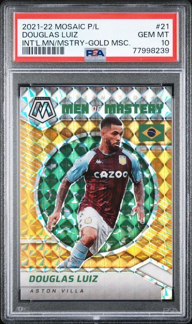 DOUGLAS LUIZ 2021 MOSAIC INTERNATIONAL MEN MASTERY GOLD PRIZM /10 PSA 10 POP 1/1