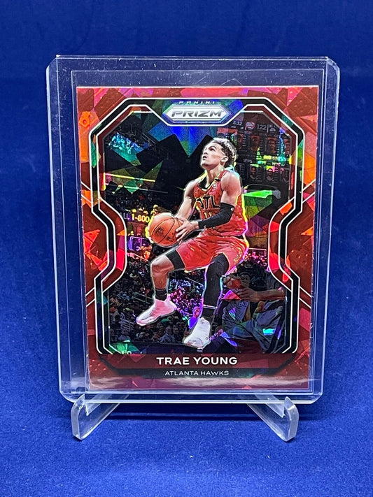 TRAE YOUNG 2020-21 PANINI PRIZM RED CRACKED ICE PRIZM #64