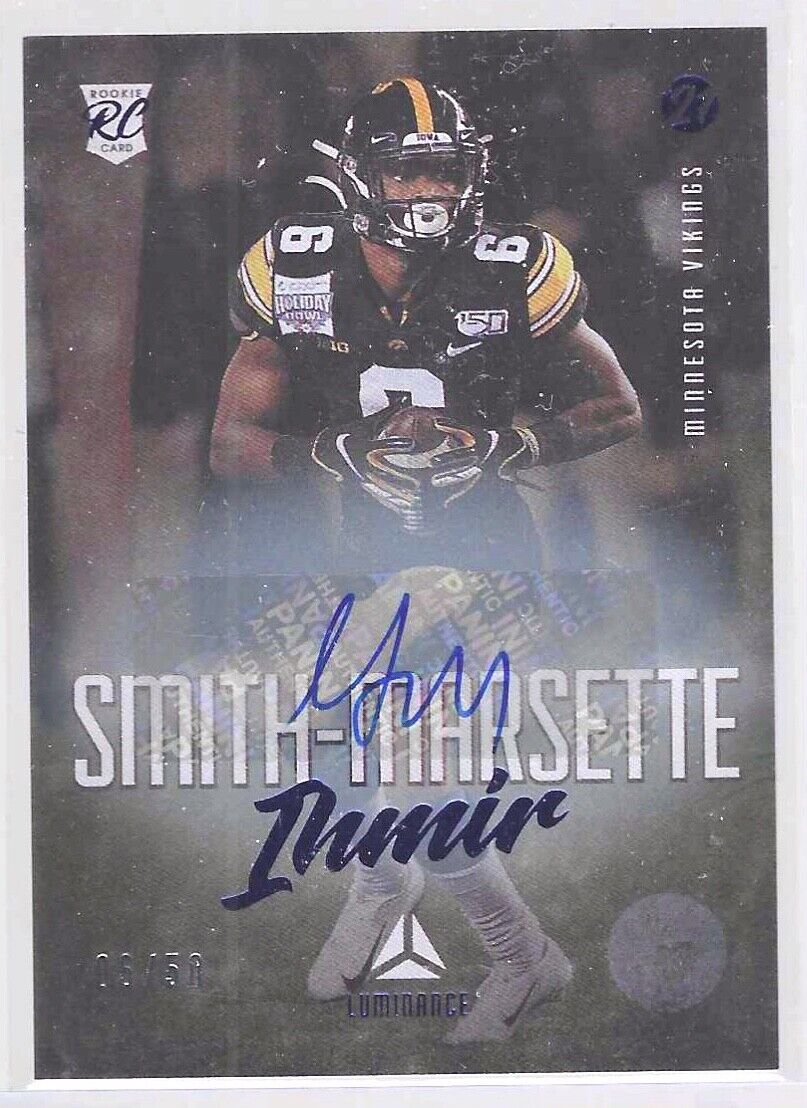 IHMIR SMITH-MARSETTE 2021 PANINI LUMINANCE BLUE FOIL ROOKIE AUTO RC #D 06/50