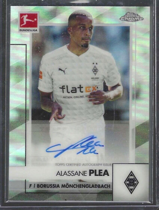 ALASSANE PLEA 2020-21 TOPPS CHROME BUNDESLIGA SILVER REFRACTOR AUTO #BCA-APL