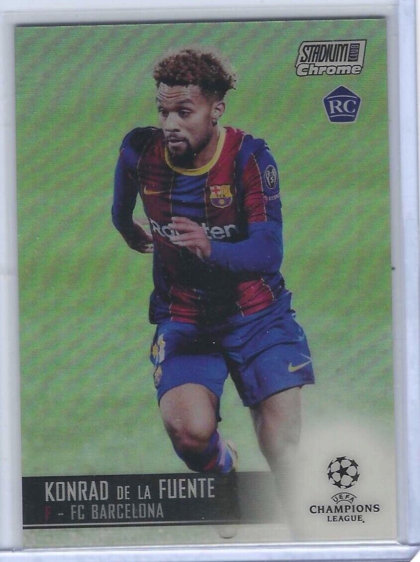 KONRAD DE LA FUENTE 2020-21 TOPPS STADIUM CLUB CHROME SILVER REFRACTOR RC #34