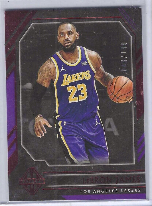 LEBRON JAMES 2020-21 PANINI CHRONICLES MAJESTIC RED FOIL #D 043/149