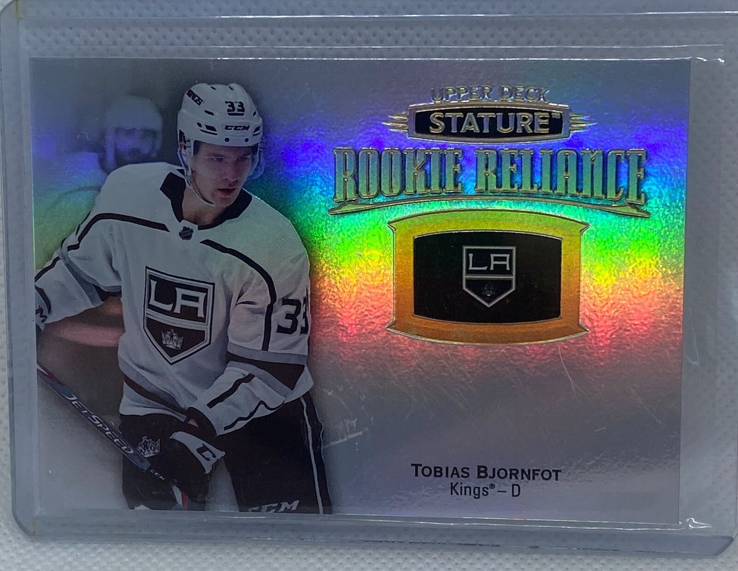 TOBIAS BJORNFOT 2019-20 UPPER DECK STATURE ROOKIE RELIANCE RC #RR-9