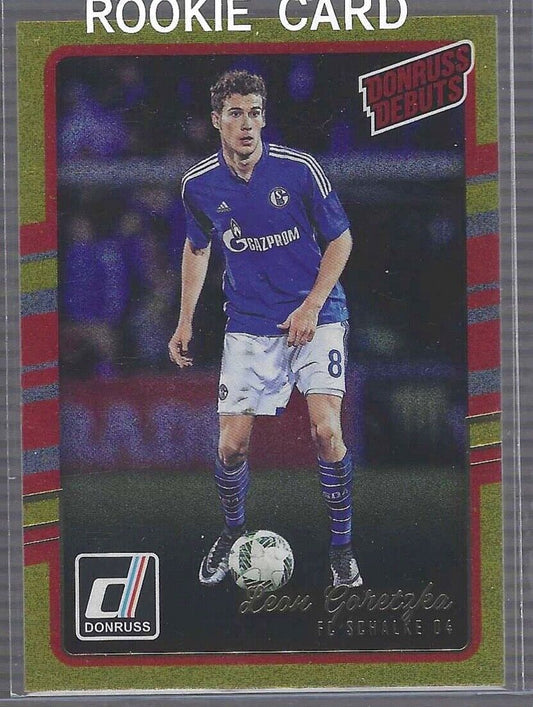 LEON GORETZKA 2016-17 PANINI DONRUSS GOLD SPECKLE FOIL DONRUSS DEBUTS RC #216