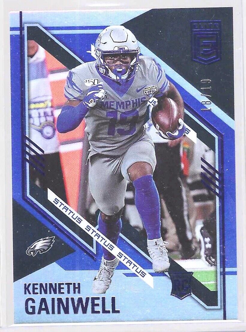KENNETH GAINWELL 2021 PANINI DONRUSS ELITE BLUE FOIL STATUS ROOKIE RC #D 18/19