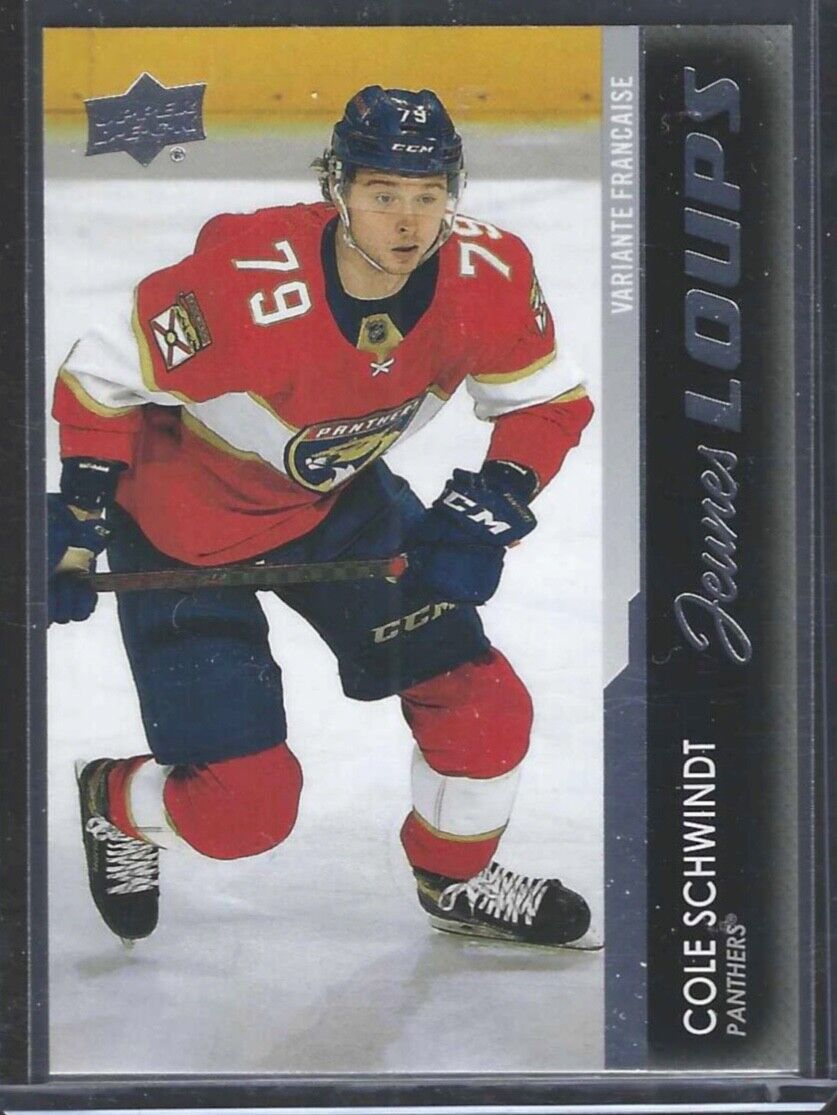 COLE SCHWINDT 2021-22 UPPER DECK EXTENDED FRENCH JEUNES LOUPS YOUNG GUNS RC #721