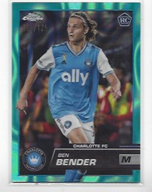 BEN BENDER 2023 TOPPS CHROME MLS AQUA LAVA ROOKIE REFRACTOR RC #D 66/125