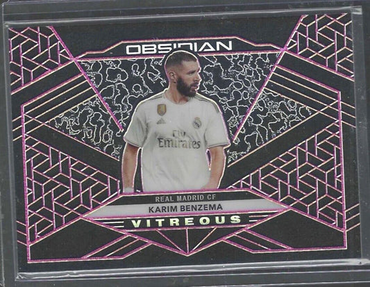 KARIM BENZEMA 2019-20 PANINI OBSIDIAN VITREOUS PINK ETCH PRIZM #D 08/11