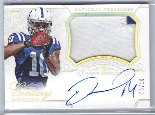 DONTE MONCRIEF 2014 PANINI NATIONAL TREASURES GOLD ROOKIE PATCH AUTO RC #D 09/10