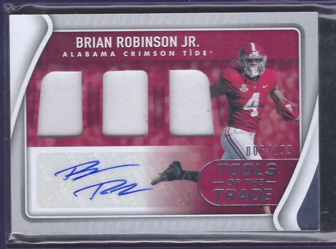 BRIAN ROBINSON 2022 PANINI CHRONICLES ABSOLUTE TRIPLE JERSEY AUTO RC #D /199