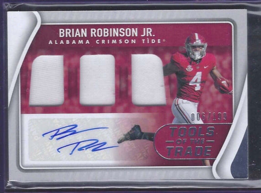 BRIAN ROBINSON 2022 PANINI CHRONICLES ABSOLUTE TRIPLE JERSEY AUTO RC #D /199