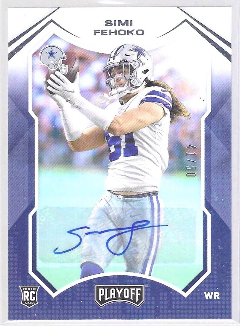 SIMI FEHOKO 2021 PANINI PLAYOFF SILVER ROOKIE AUTO RC #D 41/50