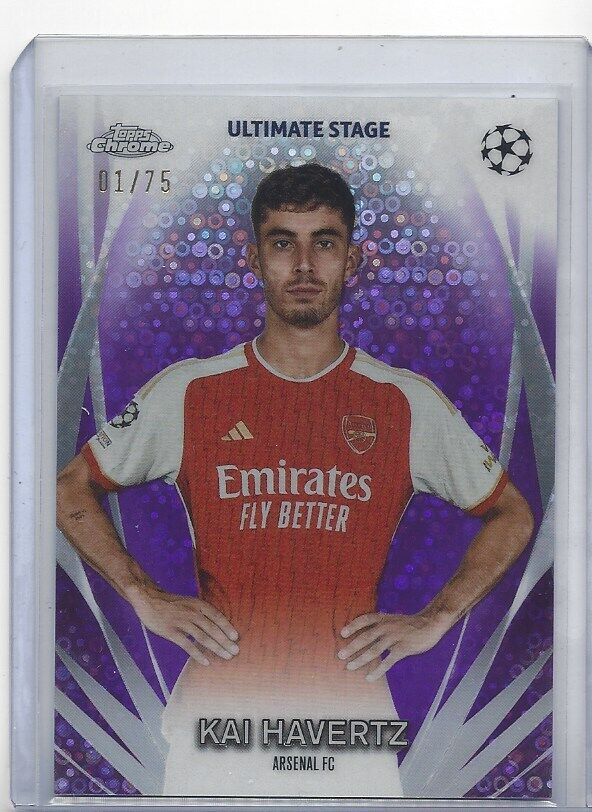KAI HAVERTZ 2023-24 TOPPS CLUB ULTIMATE STAGE CHROME PURPLE REFRACTOR #D 1/75