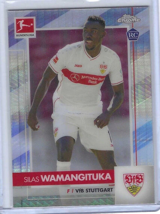 SILAS WAMANGITUKA 2021-22 TOPPS CHROME BUNDESLIGA PRISM REFRACTOR RC #D /199