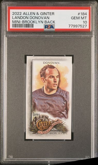 LANDON DONOVAN 2022 TOPPS ALLEN & GINTER MINI BROOKLYN BACK 11/25 PSA 10 POP 2
