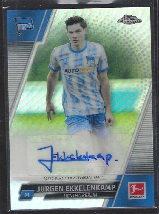 JURGEN EKKELENKAMP 2021-22 TOPPS CHROME SILVER REFRACTOR AUTO RC #BCA-JE