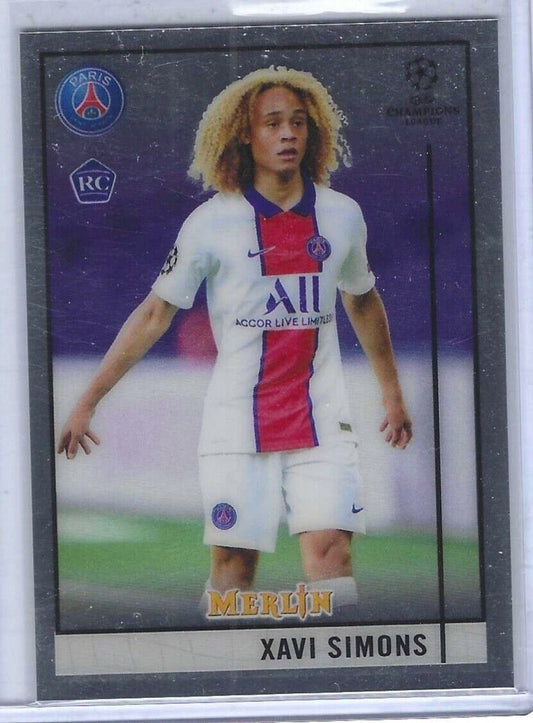 XAVI SIMONS 2020-21 TOPPS MERLIN ROOKIE RC #87