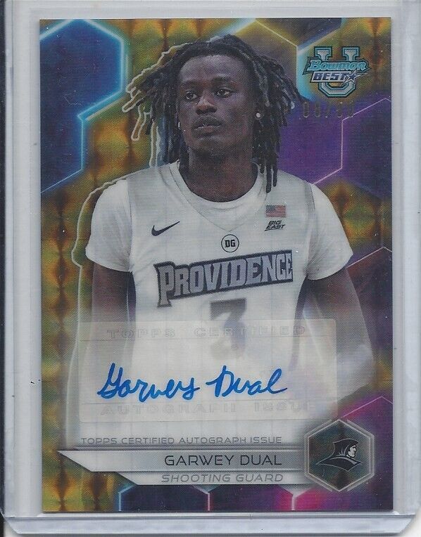 GARWEY DUAL 2023 BOWMAN'S BEST UNIVERSITY GOLD GEOMETRIC REFRACTOR AUTO /50