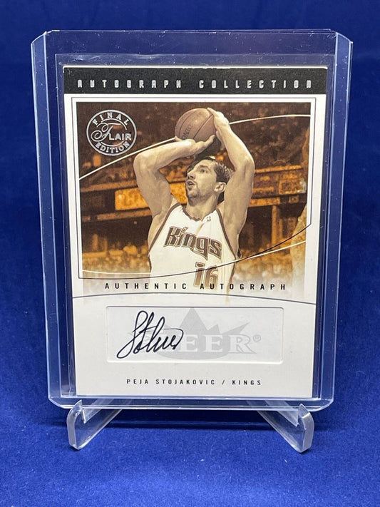 PEJA STOJAKOVIC 2003-04 FLAIR FINAL EDITION AUTOGRAPH COLLECTION AUTO #D 8/100