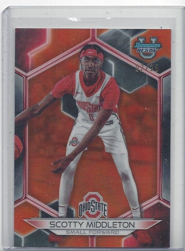 SCOTTY MIDDLETON 2023 BOWMANS BEST ORANGE REFRACTOR #D 2/25