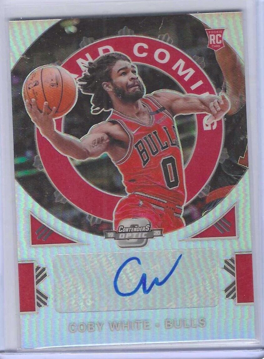 COBY WHITE 2019-20 PANINI OPTIC CONTENDERS UP & COMING SILVER AUTO RC #D 65/125