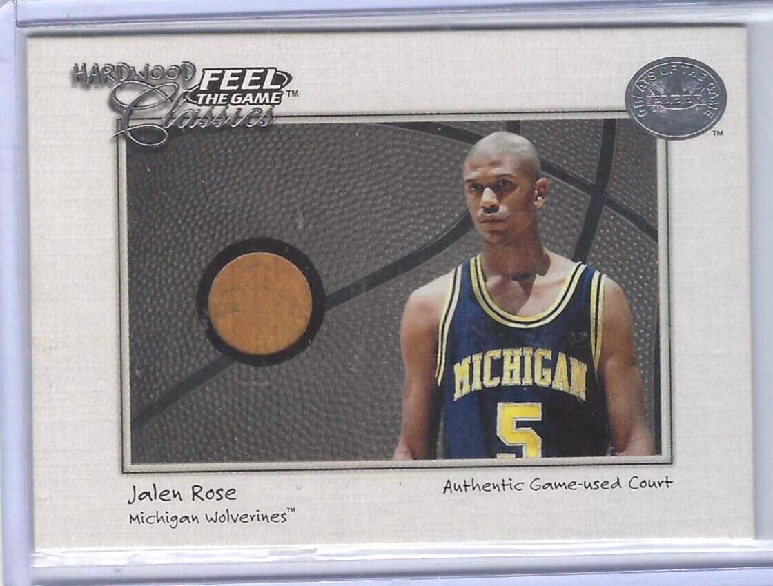 JALEN ROSE 2001 FLEER HARDWOOD FEEL THE GAME CLASSICS GAME USED COURT PATCH