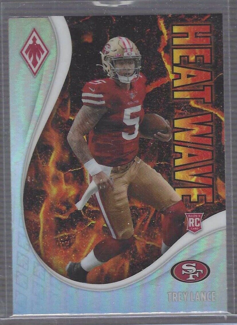 TREY LANCE 2021 PANINI PHOENIX SILVER PRIZM HEAT WAVE RC #15