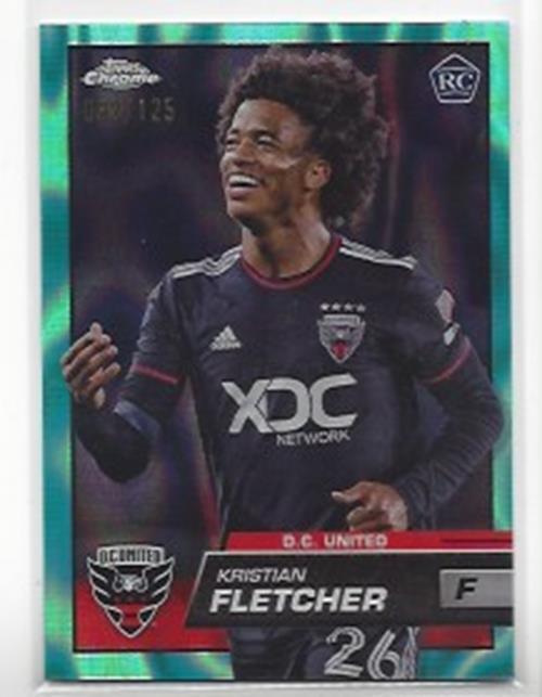 KRISTIAN FLETCHER 2023 TOPPS CHROME MLS AQUA LAVA ROOKIE REFRACTOR RC #D 63/125