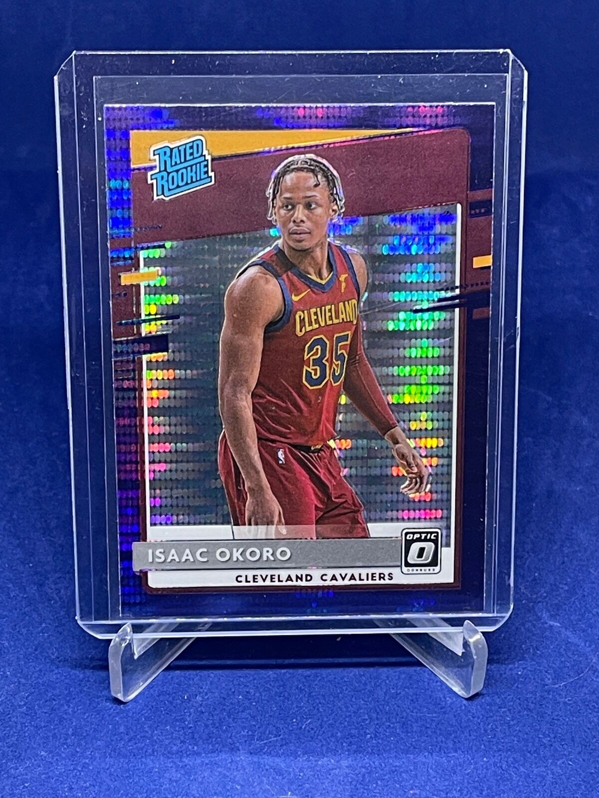 ISAAC OKORO  2020-21 PANINI DONRUSS OPTIC RATED ROOKIE PURPLE PULSAR PRIZM #155