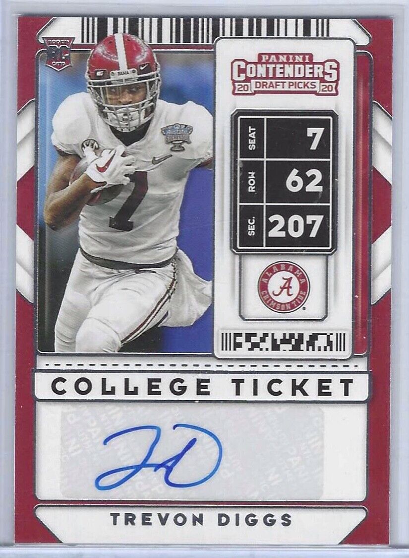 TREVON DIGGS 2021 PANINI CONTENDERS DRAFT PICKS COLLEGE TICKET AUTO RC #167
