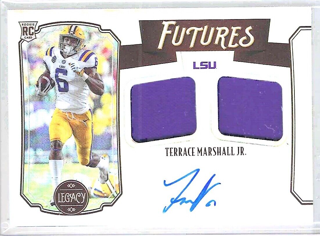 TERRACE MARSHALL JR 2021 PANINI LEGACY FUTURES DUAL PATCH AUTO RC #D 197/299