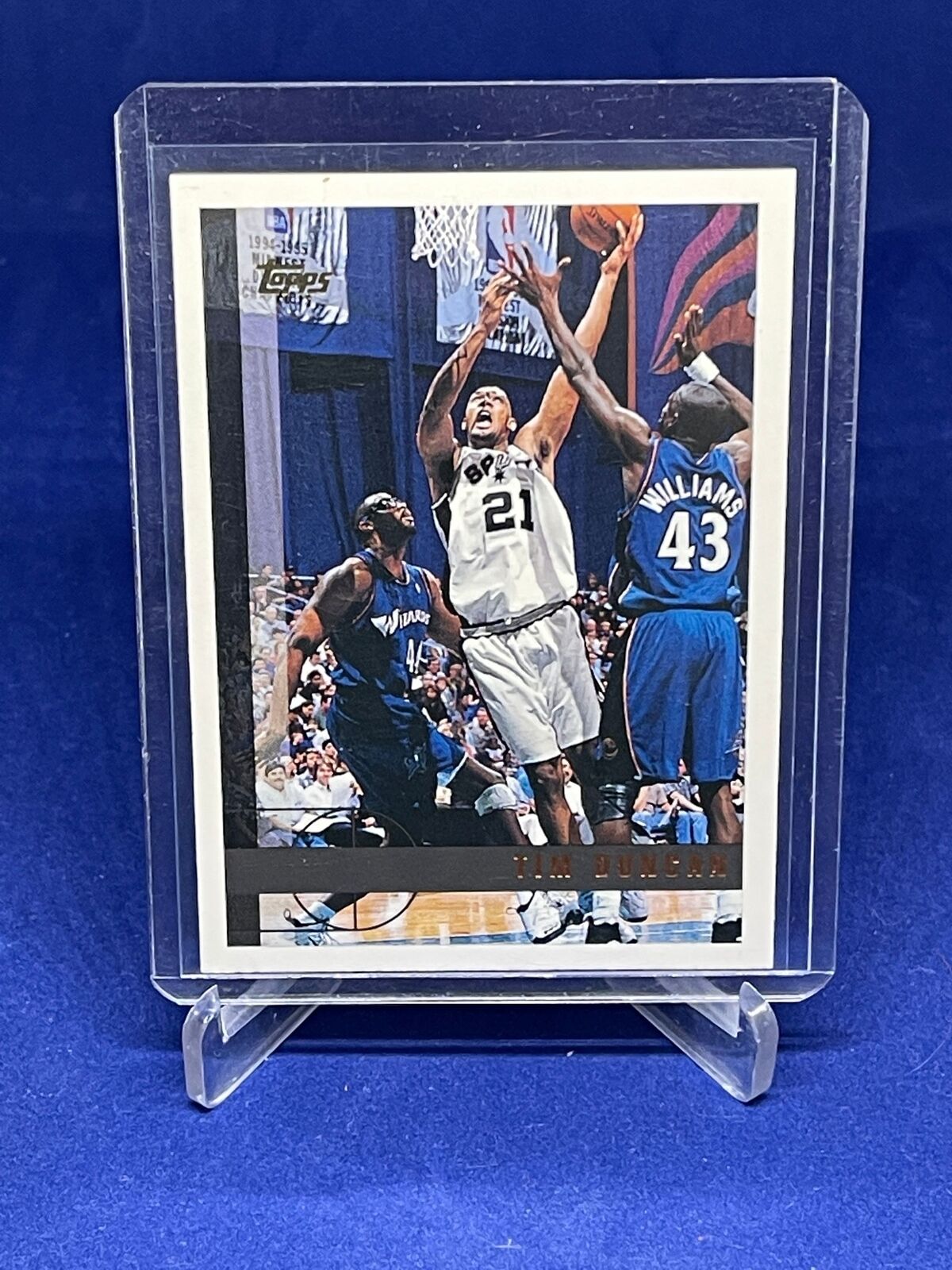 TIM DUNCAN 1997-98 TOPPS TRUE ROOKIE RC #115