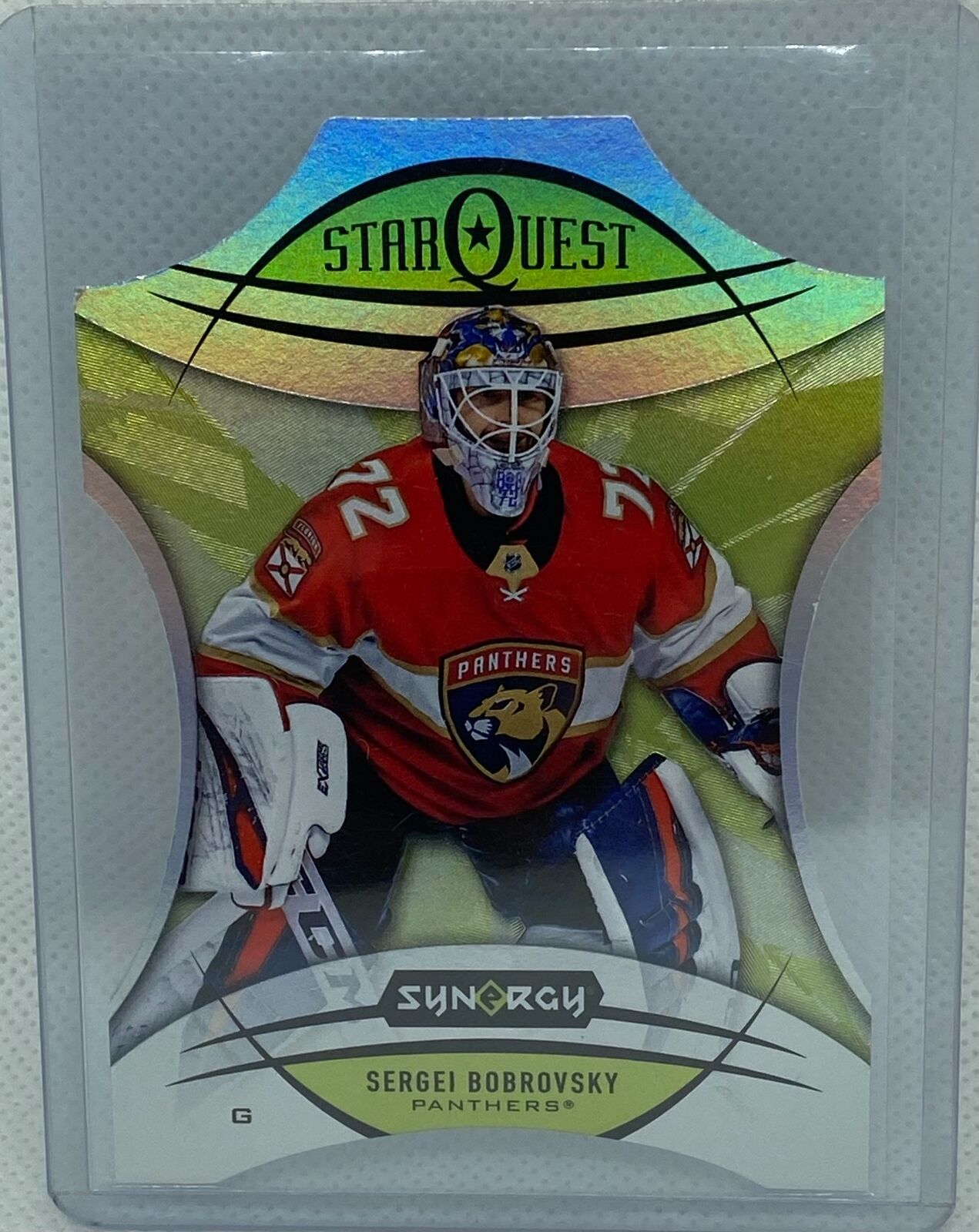 SERGEI BOBROVSKY 2020-21 UPPER DECK SYNERGY STAR QUEST DIE CUT #SQ-12