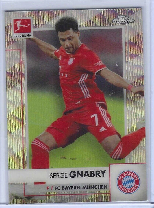 SERGE GNABRY 2020-21 TOPPS CHROME BUNDESLIGA SILVER WAVE REFRACTOR #D /250